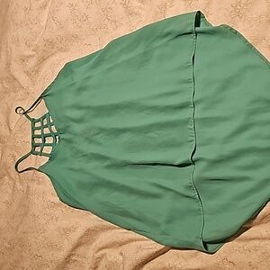 Rue 21 Teal Back Pattern Tank Top L